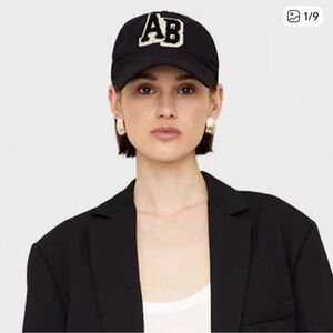 NWOT Anine Bing - Jeremy Letterman Baseball Cap in Black